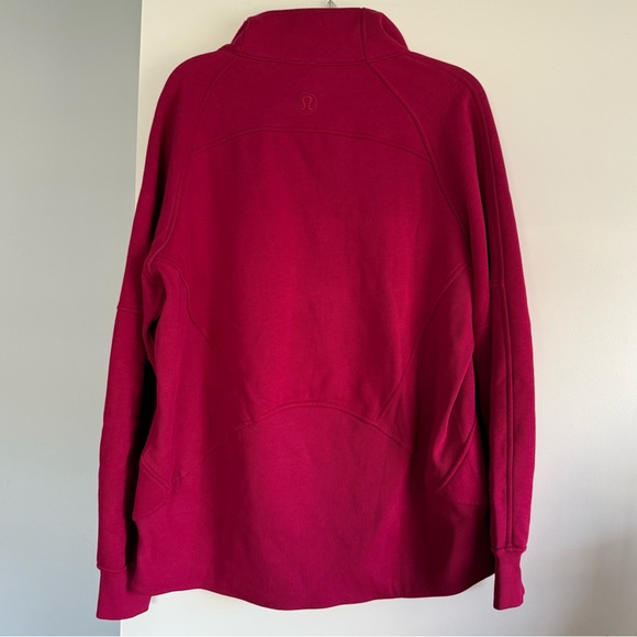 Lululemon Scuba Oversized Funnel-Neck Half Zip Long Berry Rumble - M/L - Picture 2 of 15